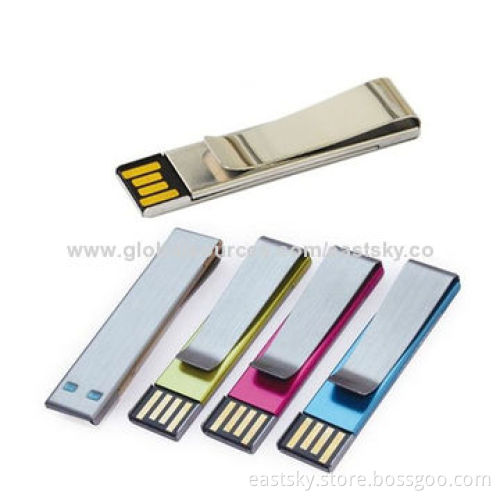 Promotional Paper Clip USB Drive, Stylish with Plug-and-play Function, 64MB to 3GB CapacityNew